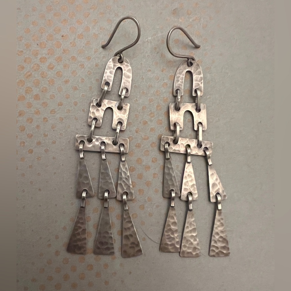 JANE DIAZ Sterling chandelier earrings